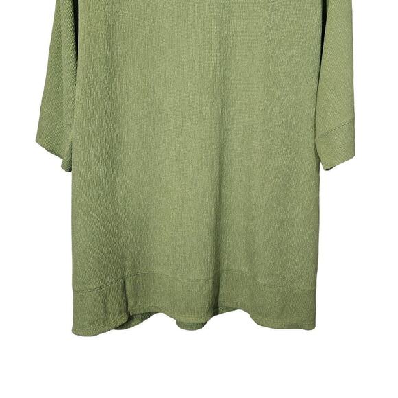 Cuddl Duds Crepe Knit Caftan‎ Tunic Top Quiet Green Cozy Loungewear Size XS - Picture 7 of 8